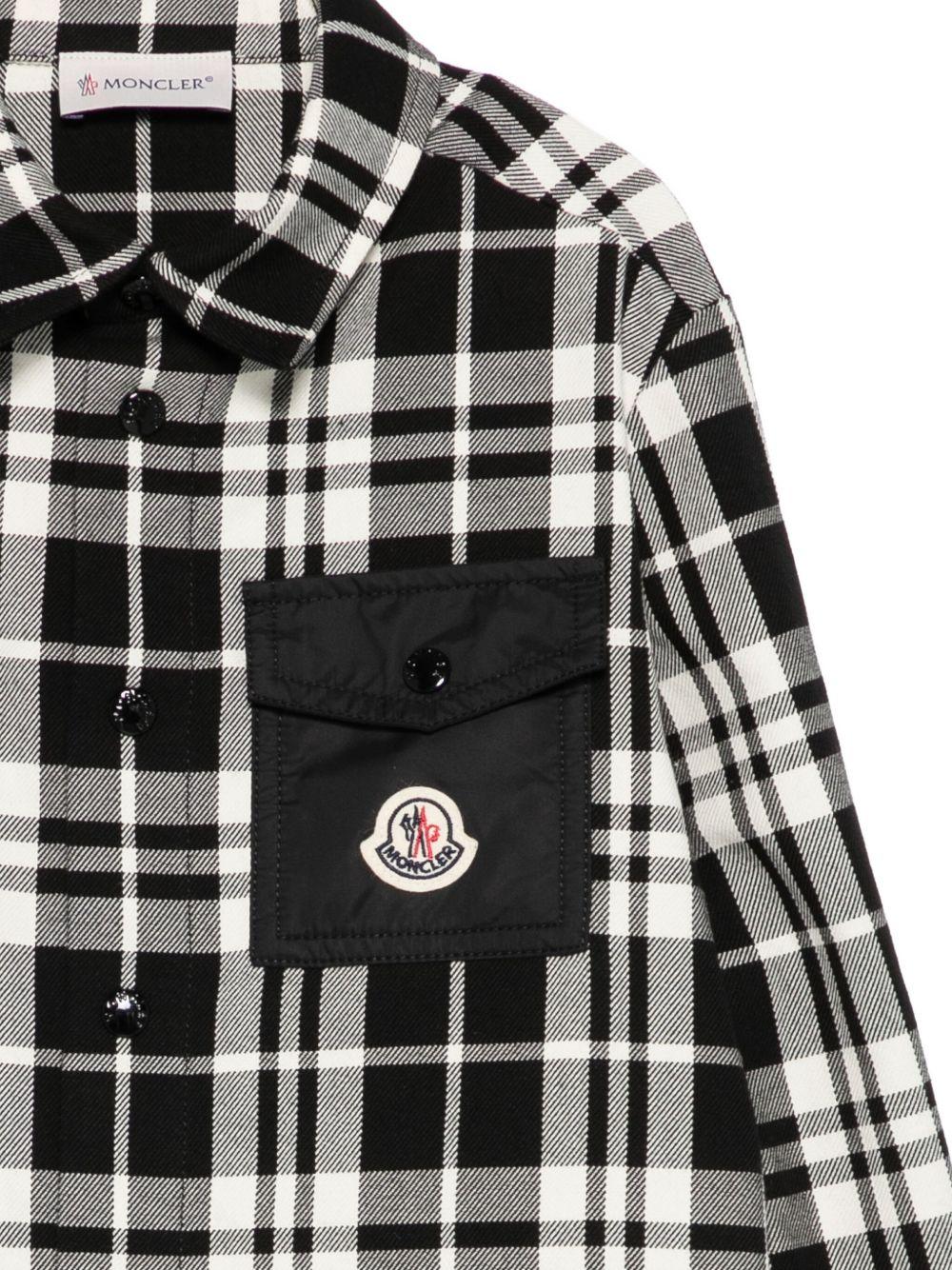MONCLER Camicia a quadri con tasca