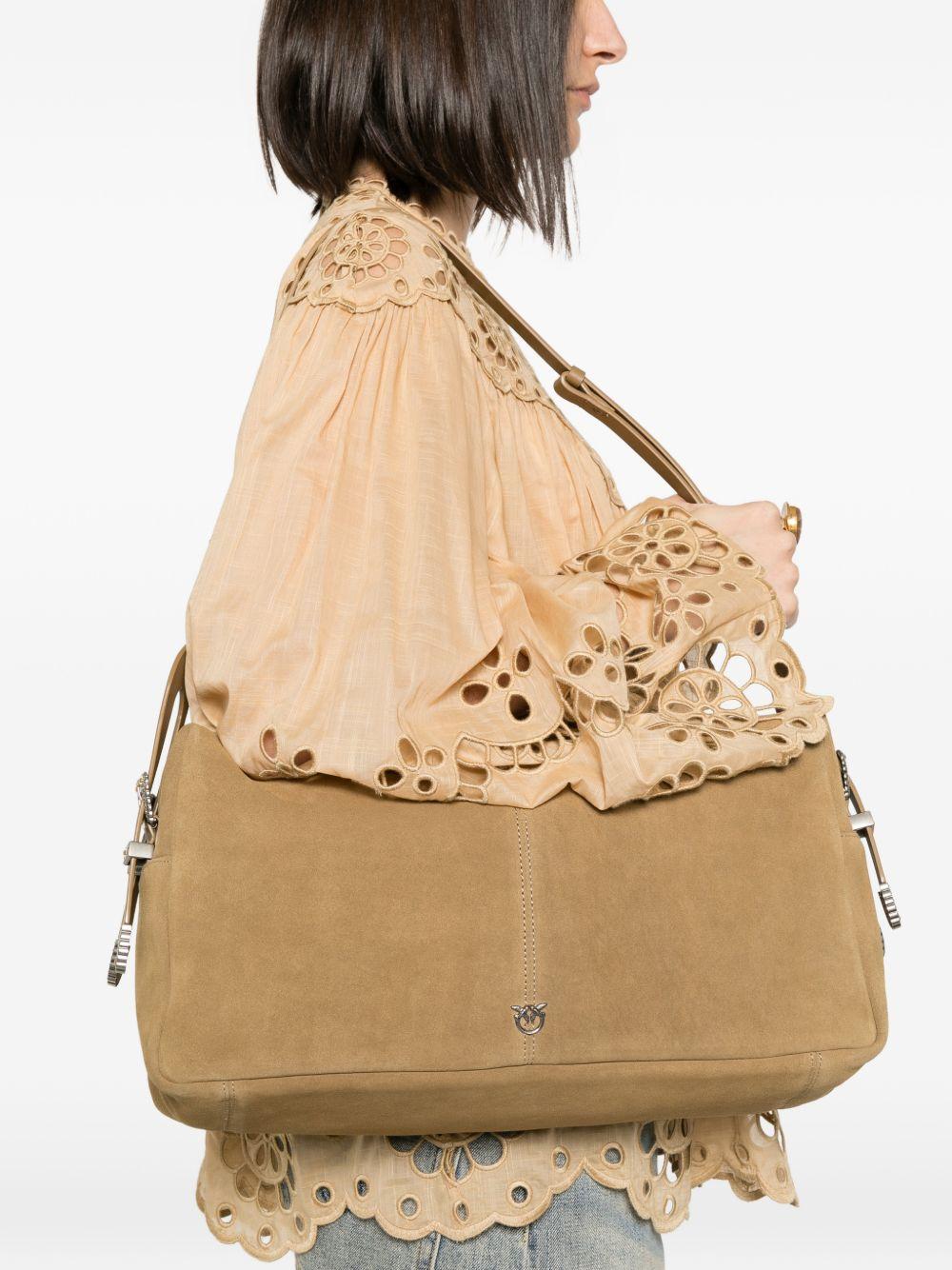 PINKO Borsa a spalla Big Suede marrone chiaro