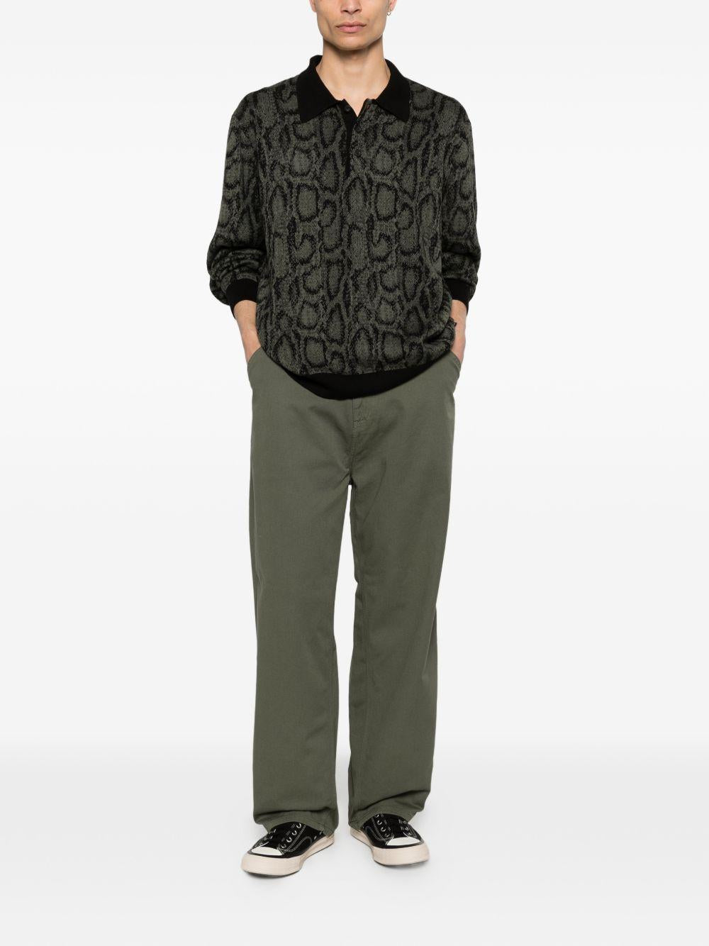 CARHARTT WIP Pantaloni in cotone verde con tasche