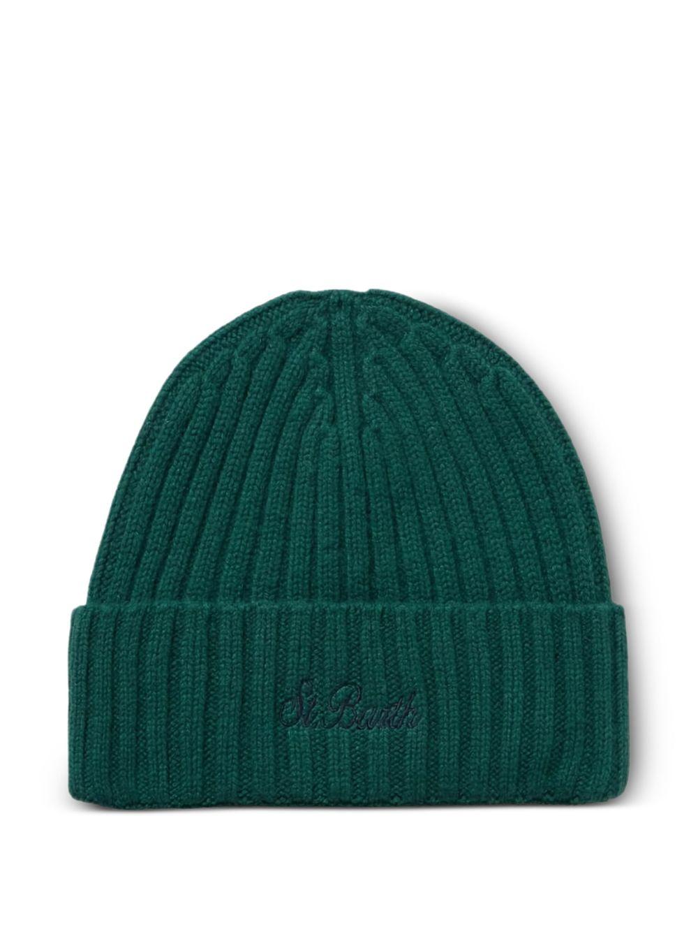 MC2 SAINT BARTH Berretto in lana verde a costine
