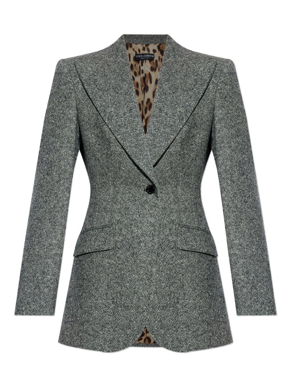 DOLCE e GABBANA Blazer monopetto grigio