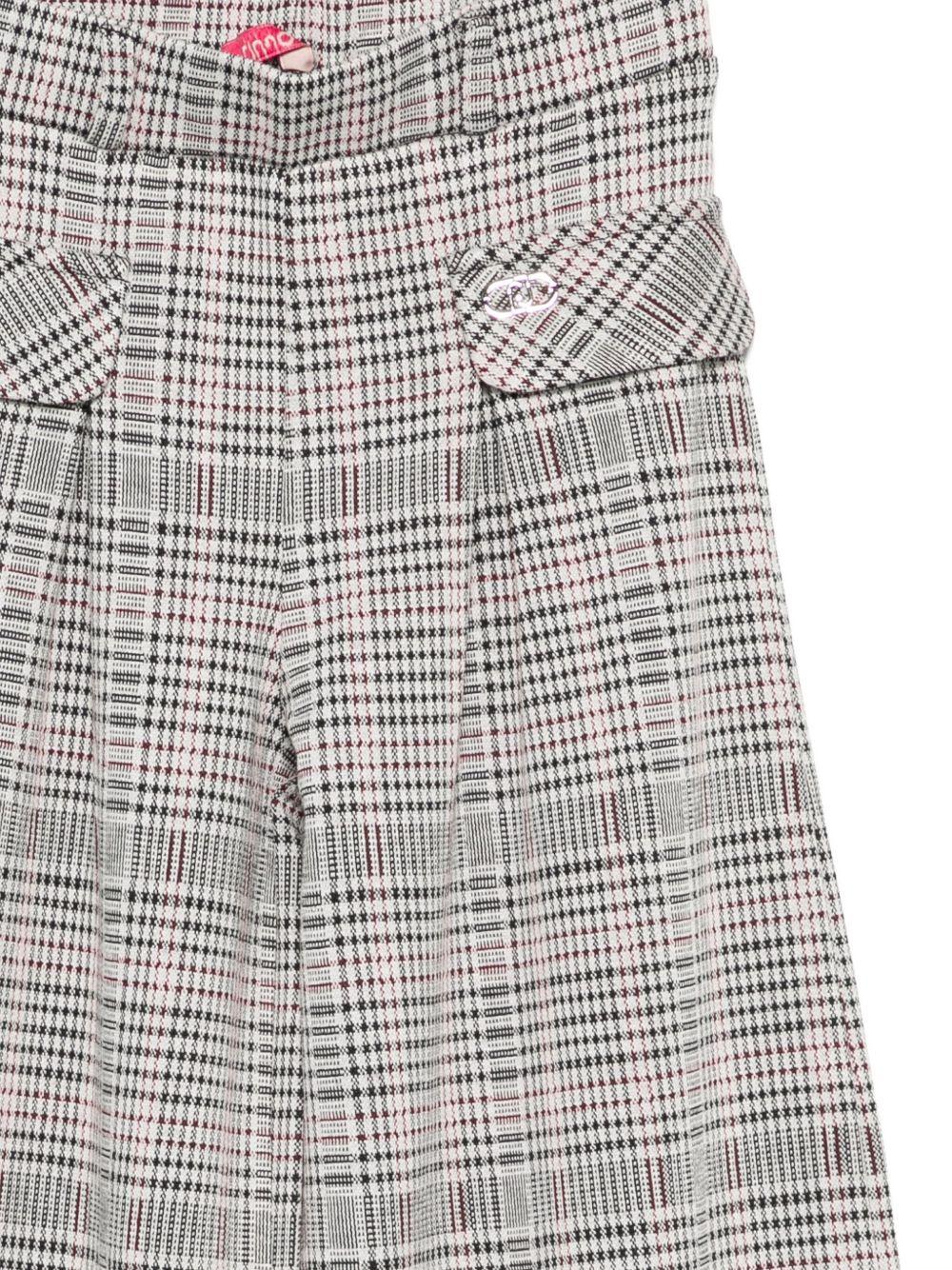 LIUJO Pantaloni con motivo check beige