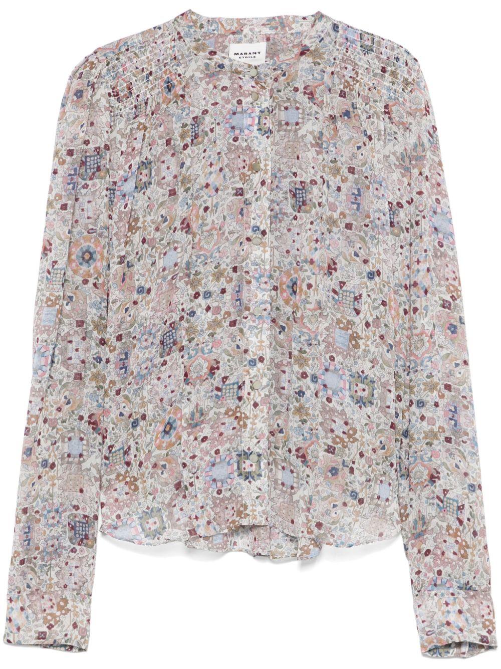 MARANT ETOILE Blusa 'Noeline' con motivo astratto