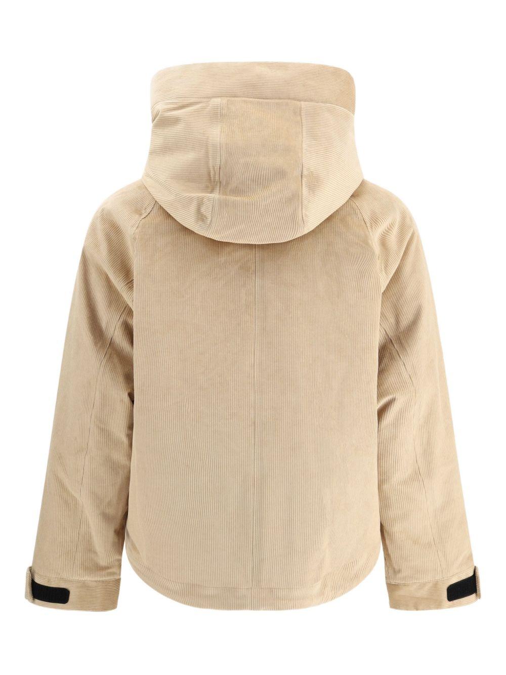 WOOLRICH Giubbotto beige con cappuccio