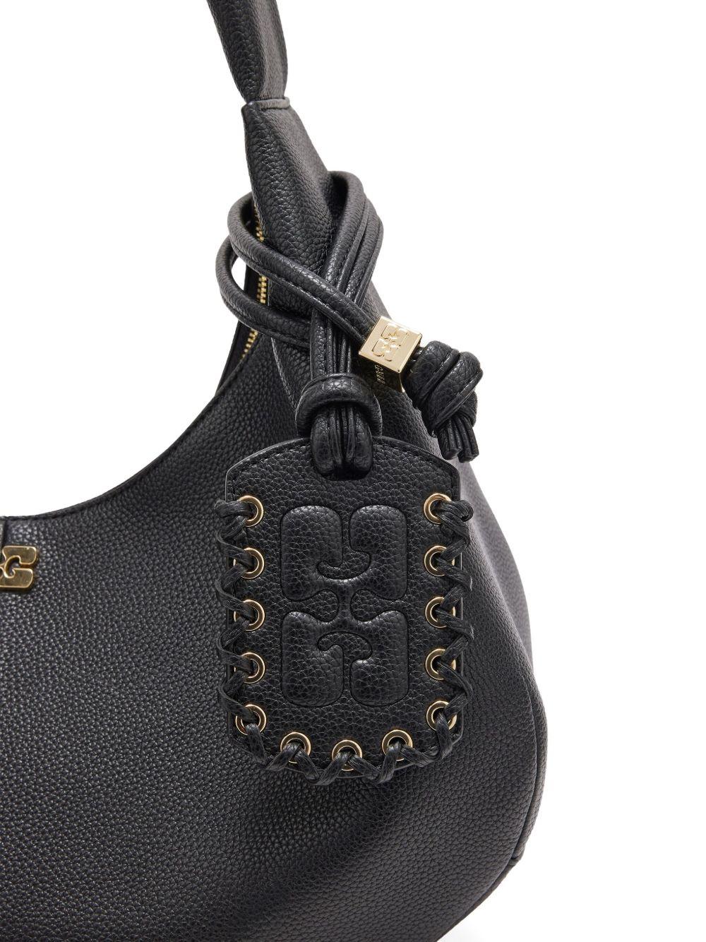 GANNI Borsa a spalla Medium Hobo nera