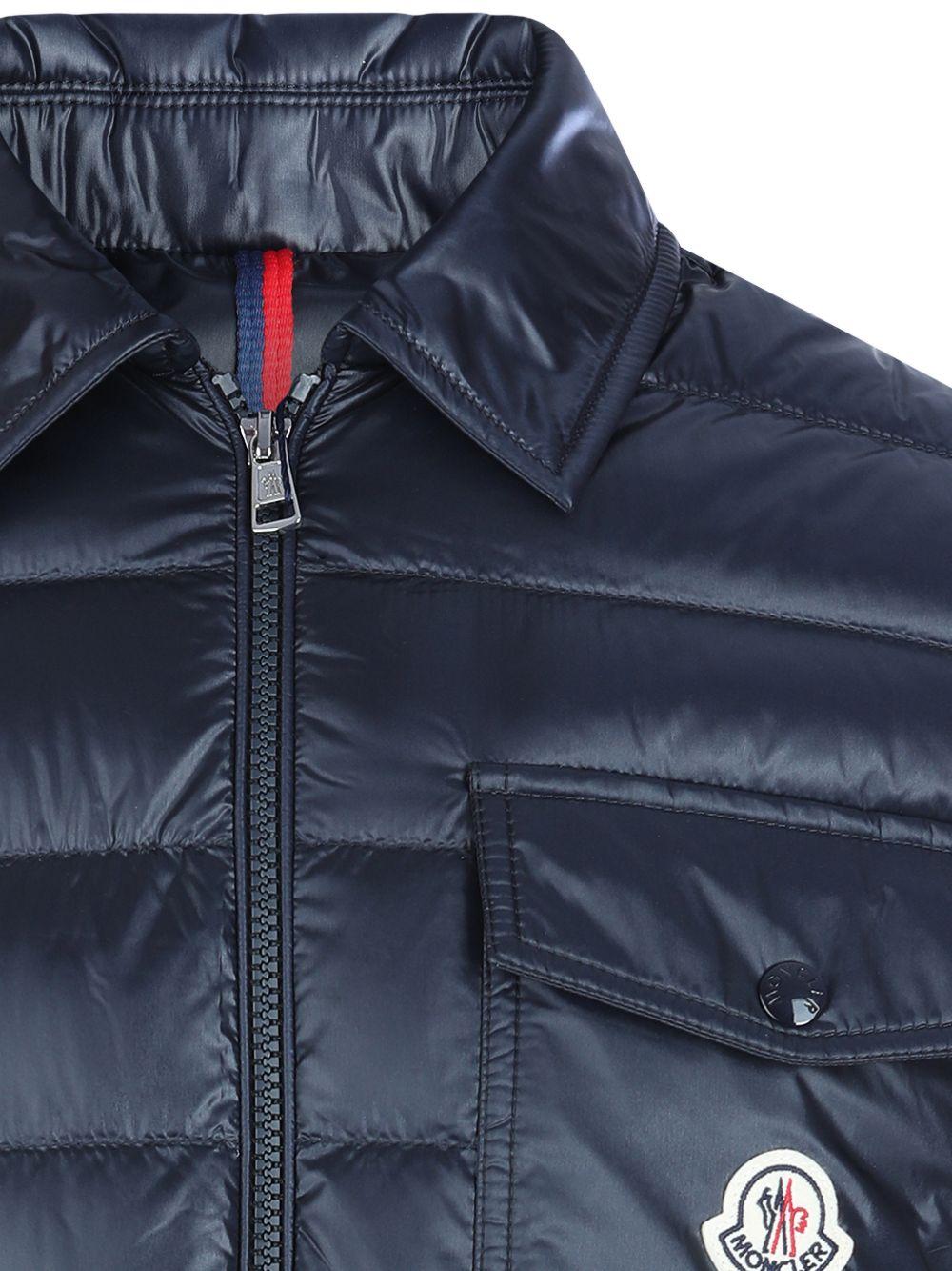 MONCLER Piumino corto trapuntato con zip