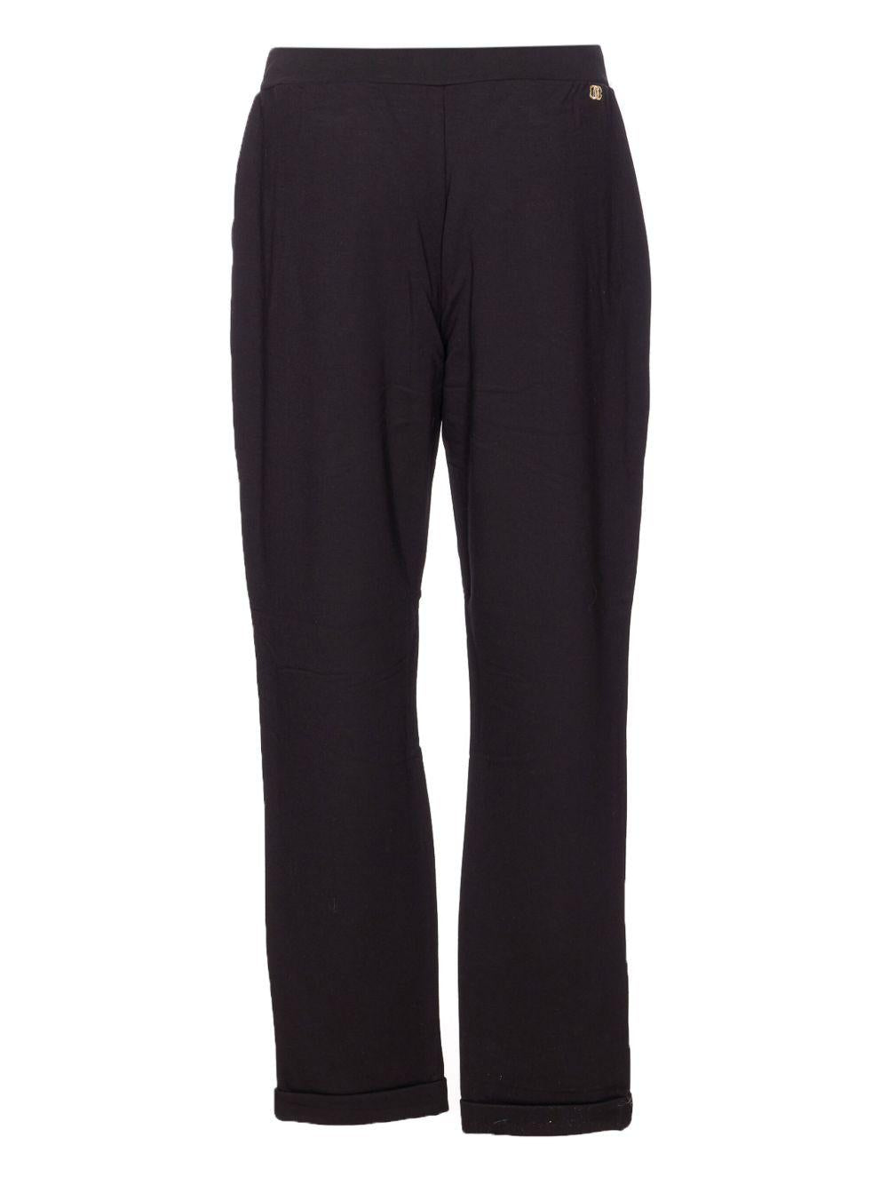 LIUJO Pantaloni neri con tasche impreziosite