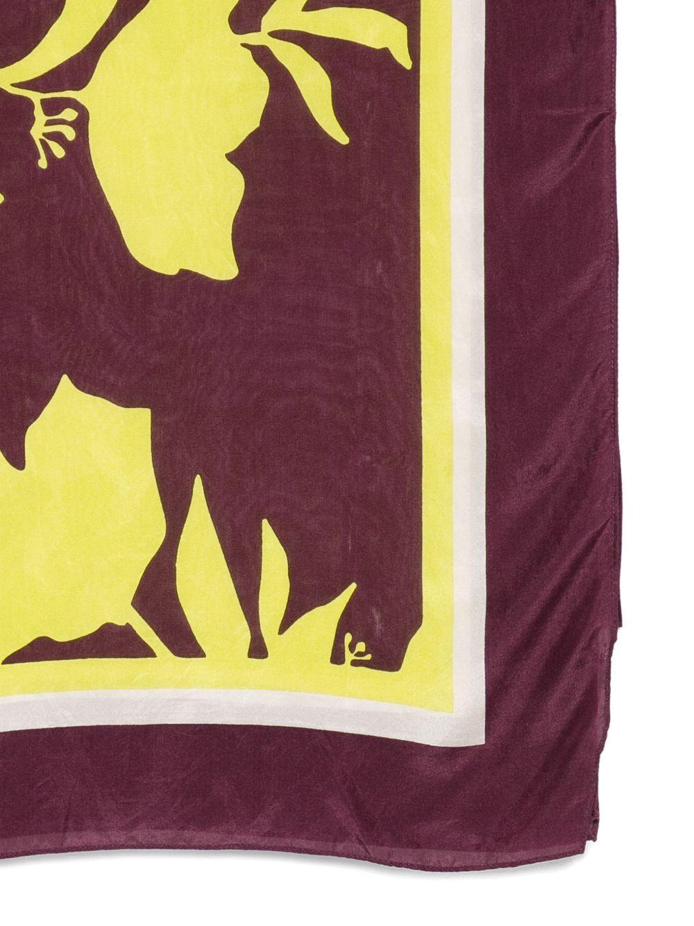 SGOMBERO CANTINE Foulard Perseo in seta con stampa