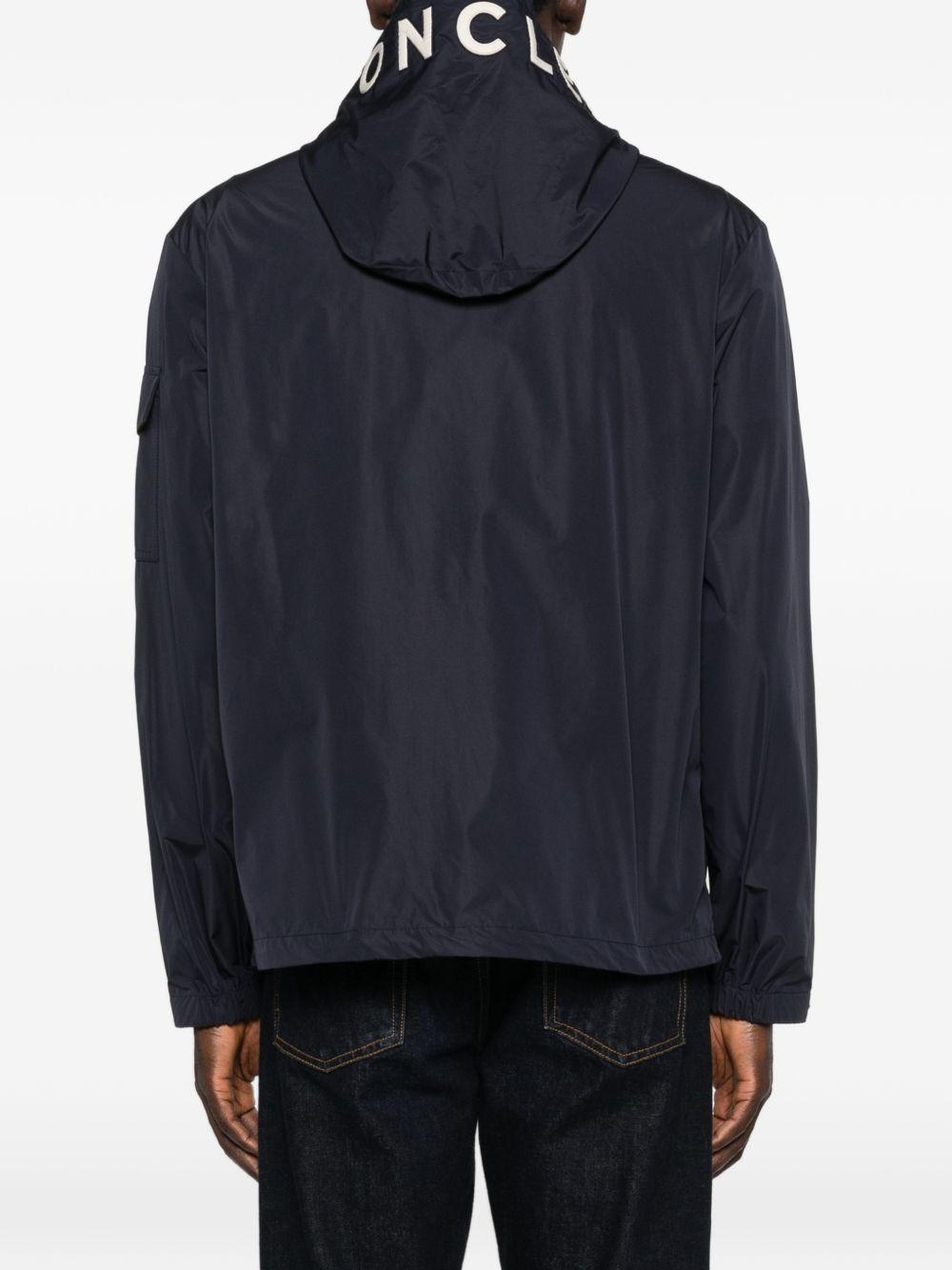 MONCLER Giacca blu con cappuccio e zip