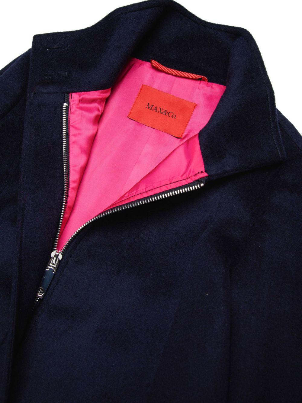MAX e CO Cappotto con zip blu
