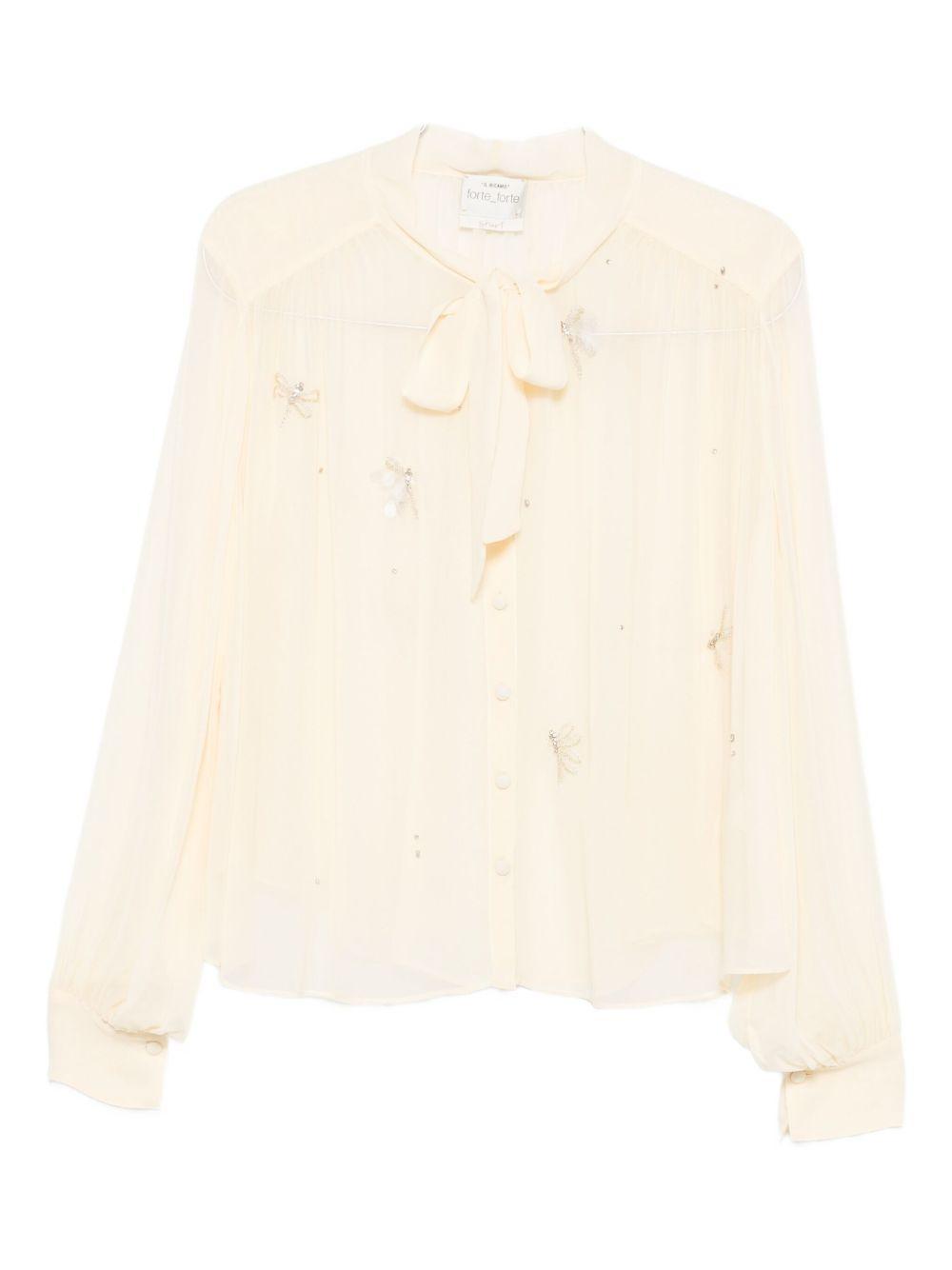 FORTE FORTE Blusa con collo lavallière