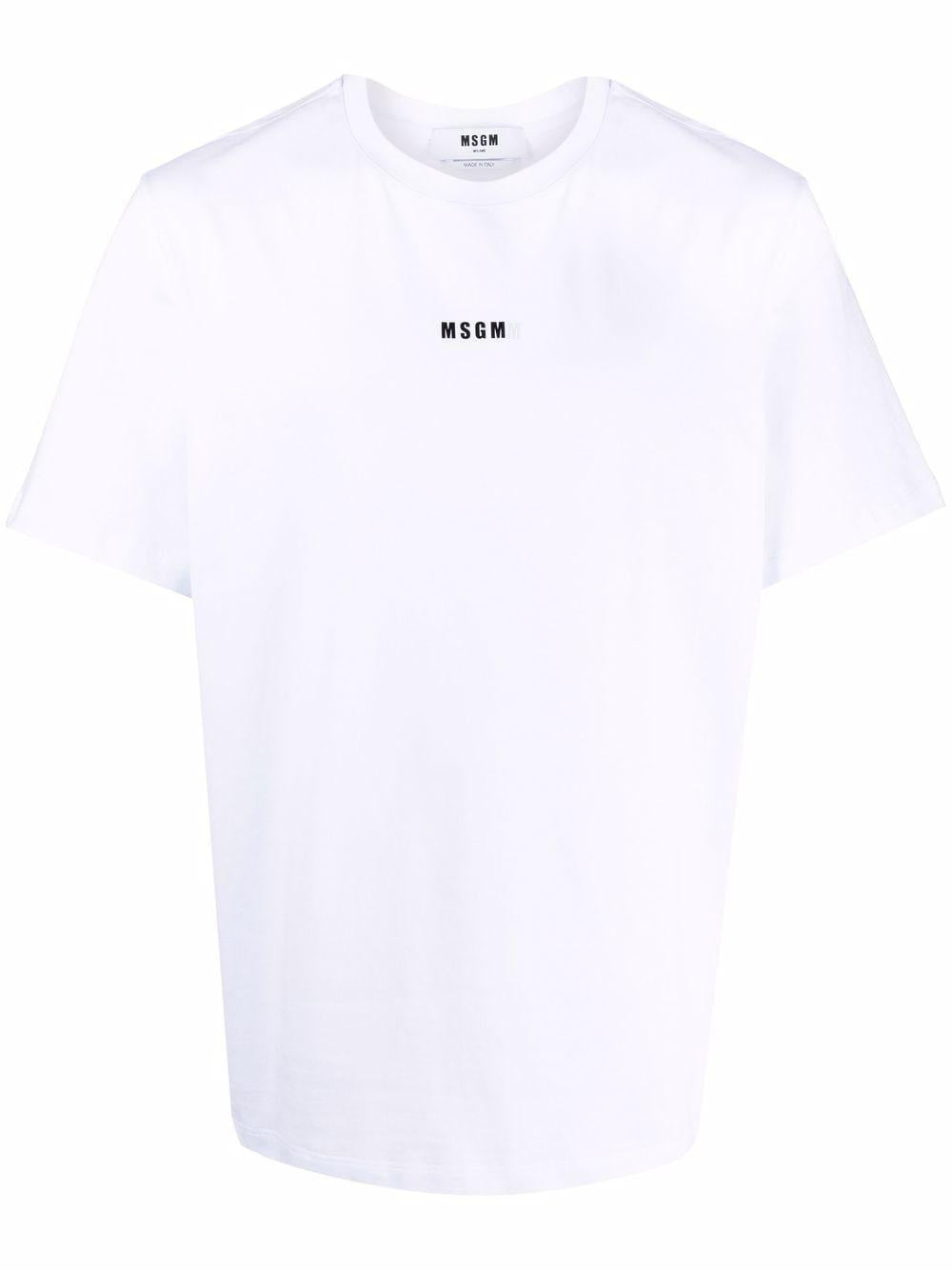 MSGM T-shirt in cotone con logo stampato frontale