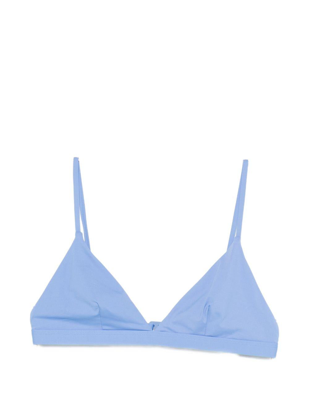POLO RALPH LAUREN Top bikini a triangolino azzurro