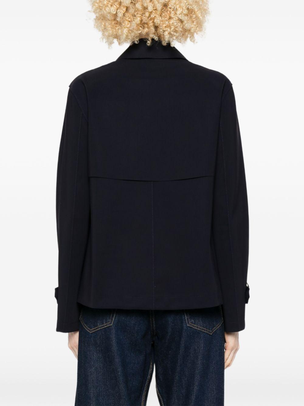 HARRIS WHARF LONDON Giacca british doppiopetto blu scuro