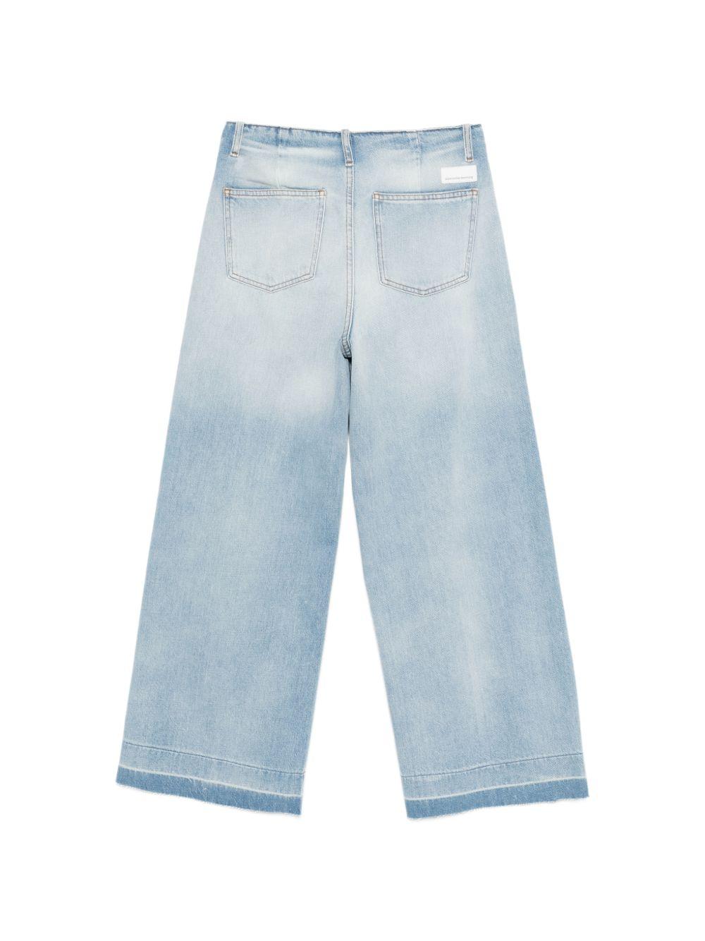 NINE IN THE MORNING Jeans Naia in denim azzurro a gamba ampia