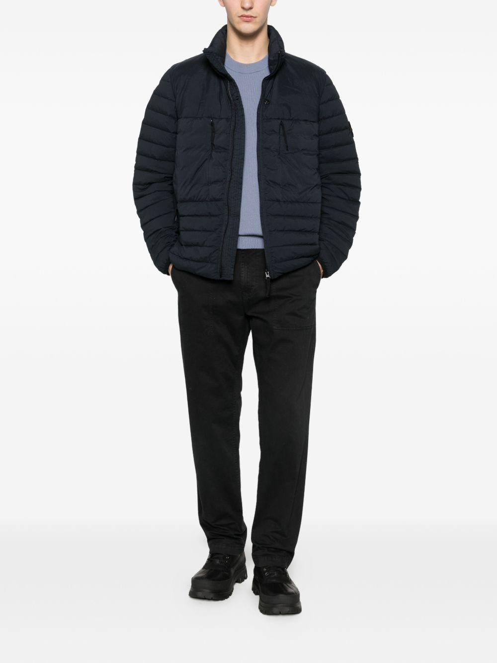 STONE ISLAND Piumino trapuntato blu navy