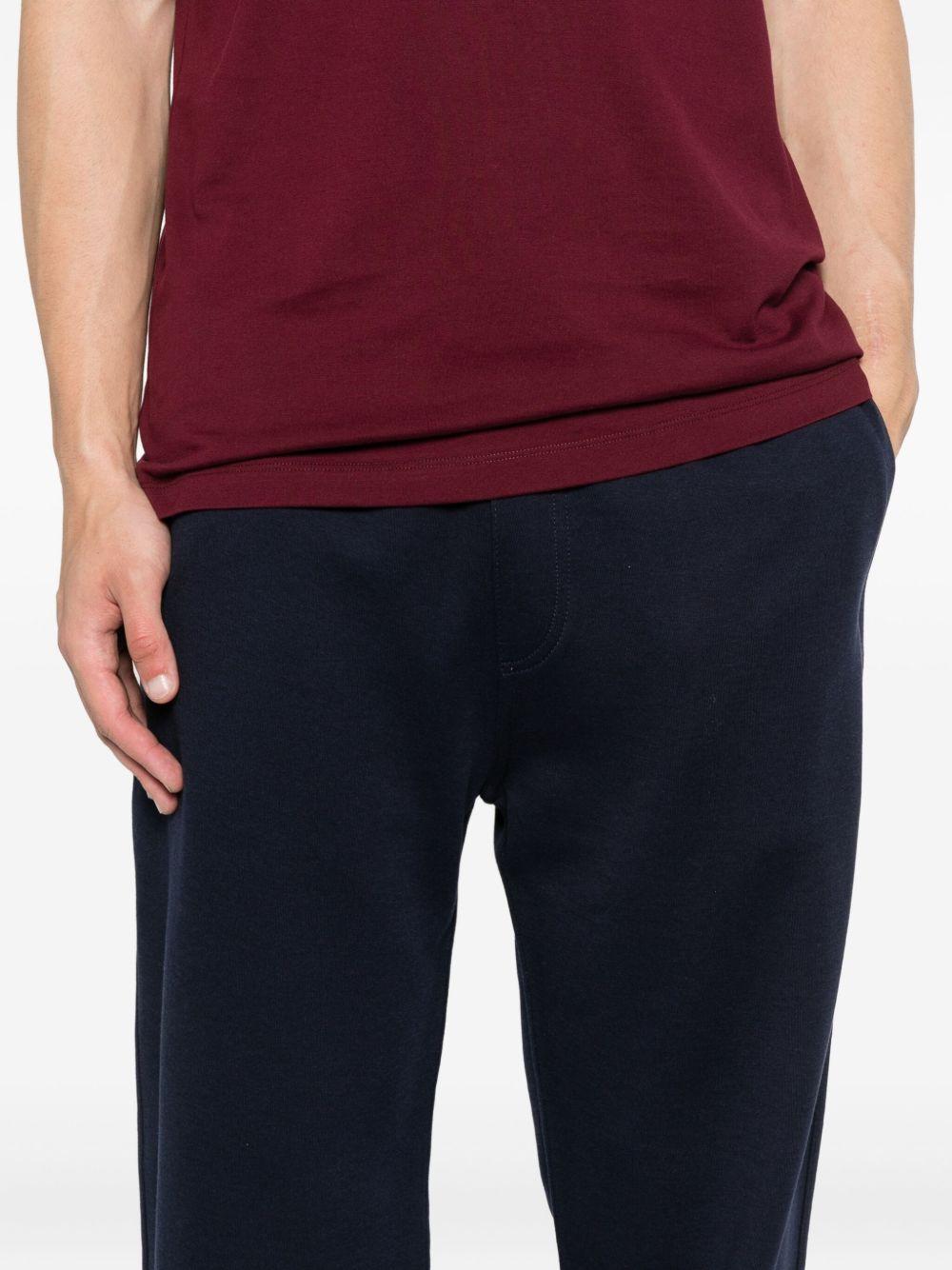 BRUNELLO CUCINELLI Pantaloni tuta sportivi blu con coulisse