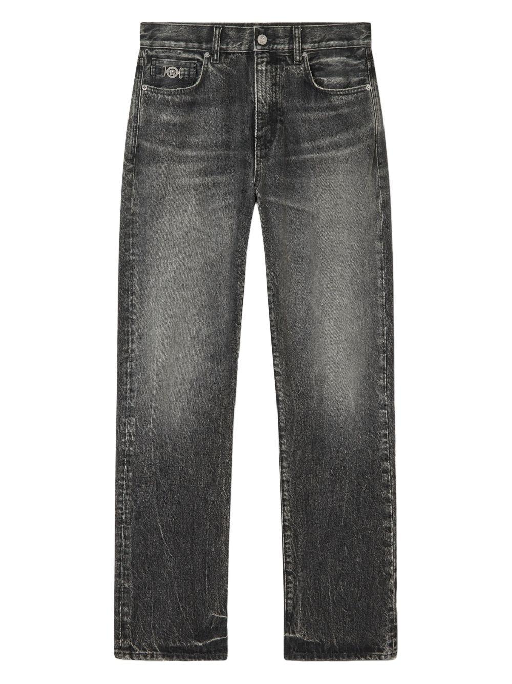 VERSACE Jeans grigio scuro con patch logo