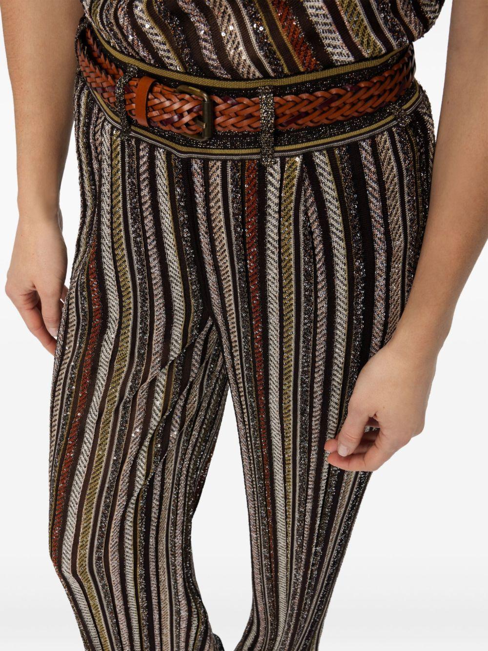 MISSONI Pantaloni wide-leg a righe multicolore