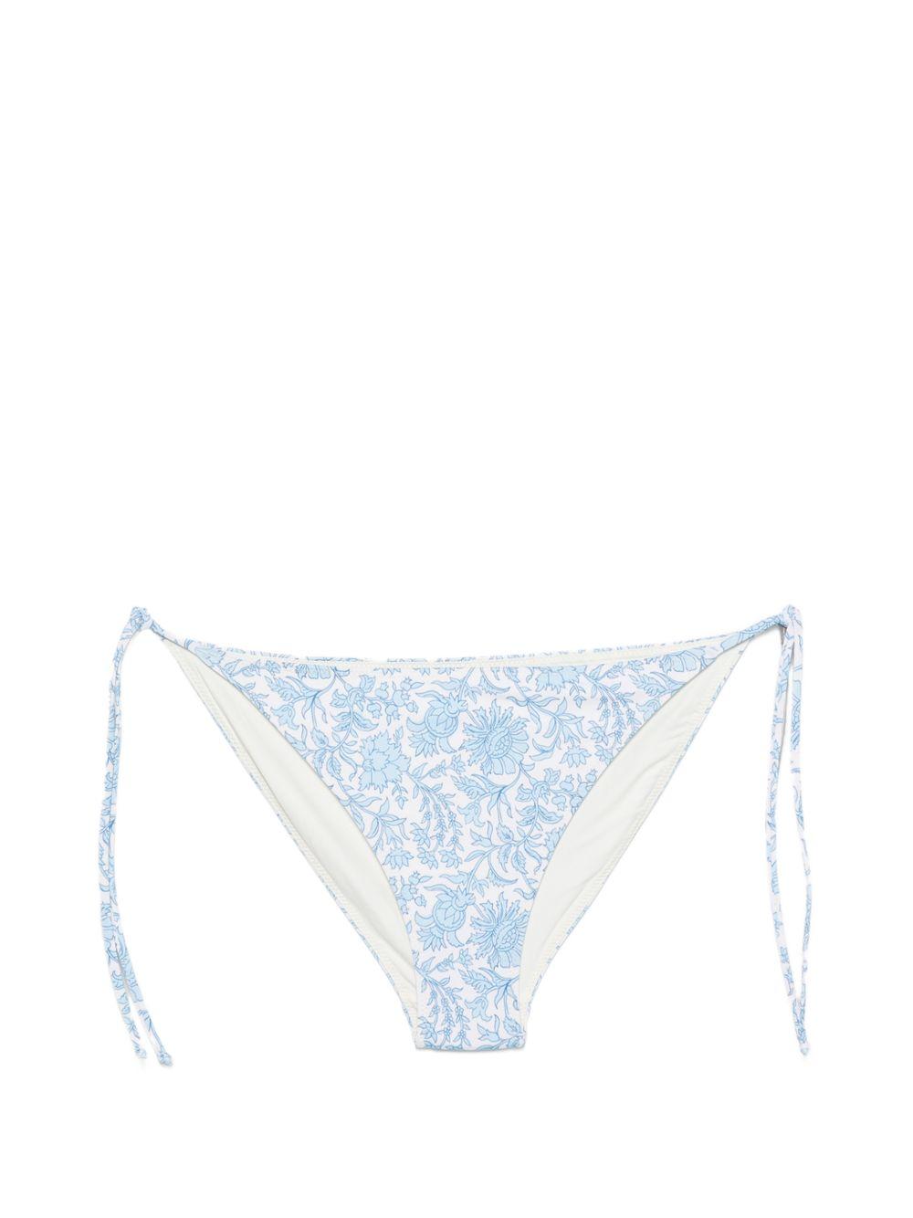 MC2 SAINT BARTH Slip costume mare Virgo bianco con stampa floreale