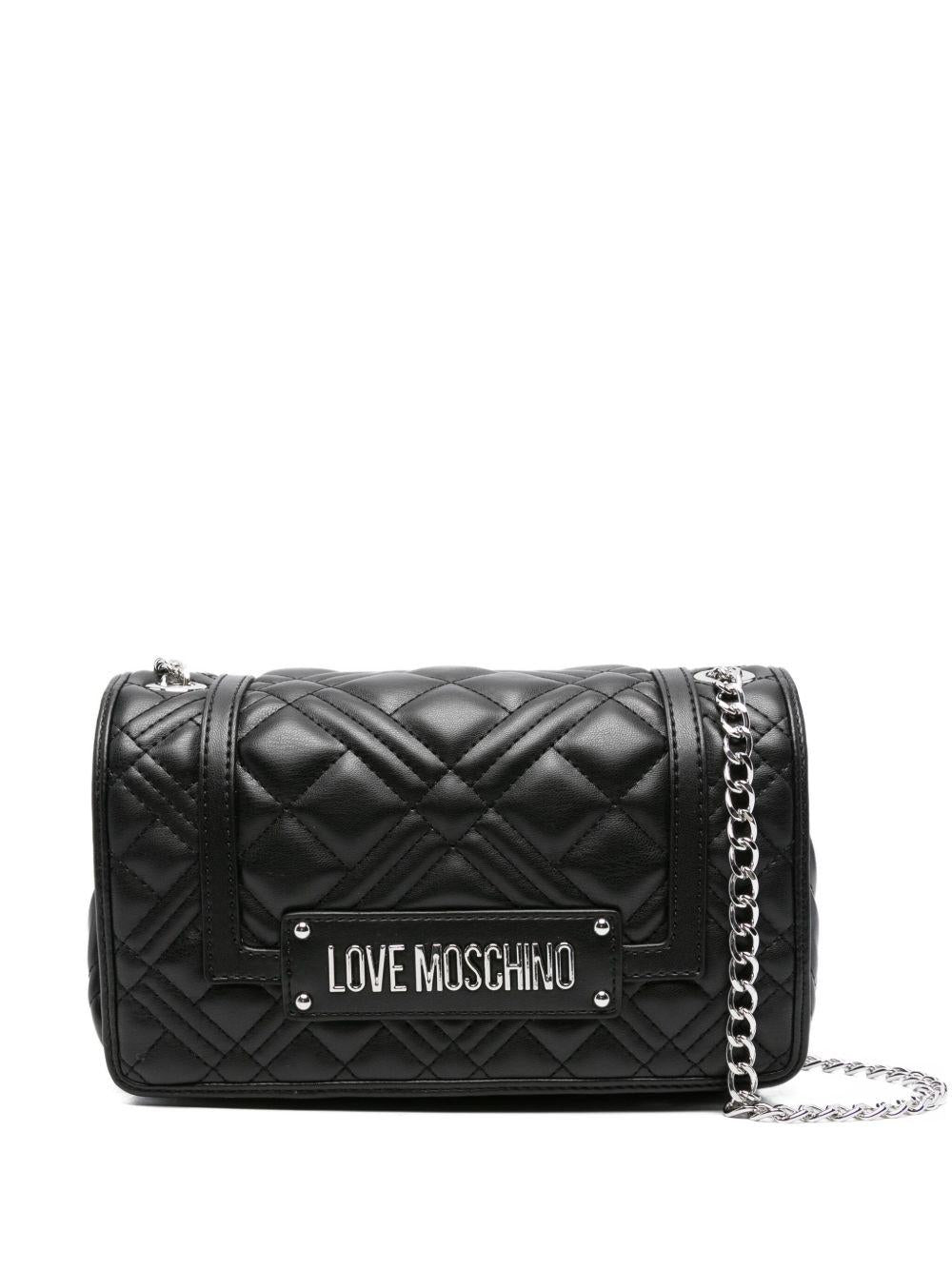 LOVE MOSCHINO Borsa a tracolla nera trapuntata