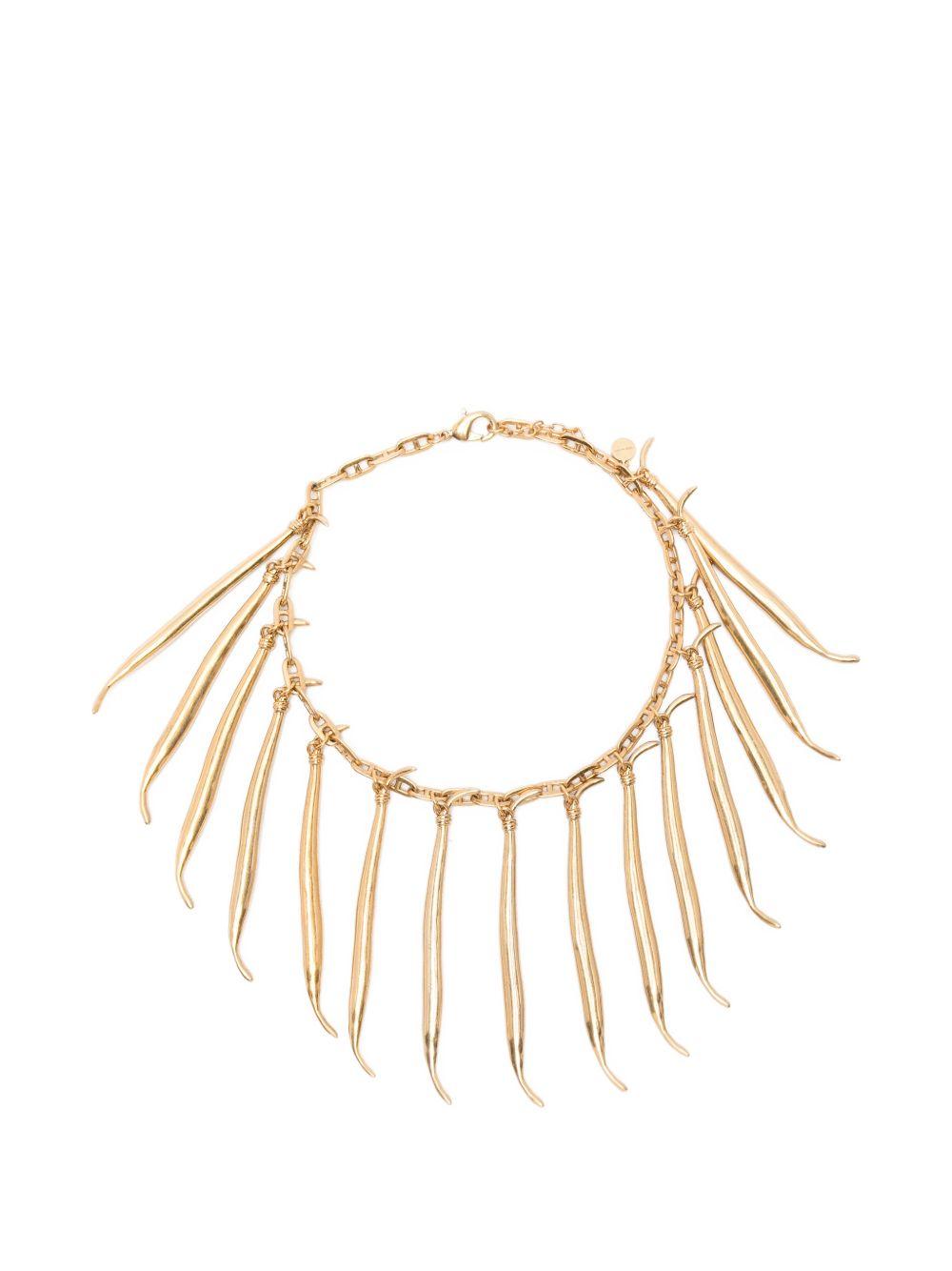 JACQUEMUS Collana "Haricots" oro con pendagli a forma di fagiolini