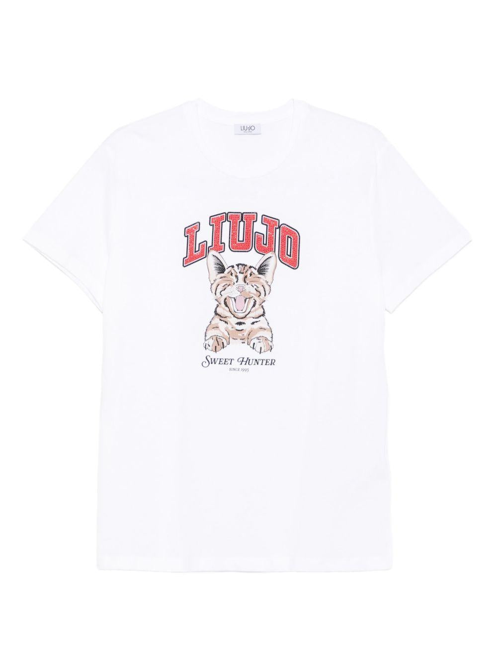 LIUJO T-shirt girocollo con stampa