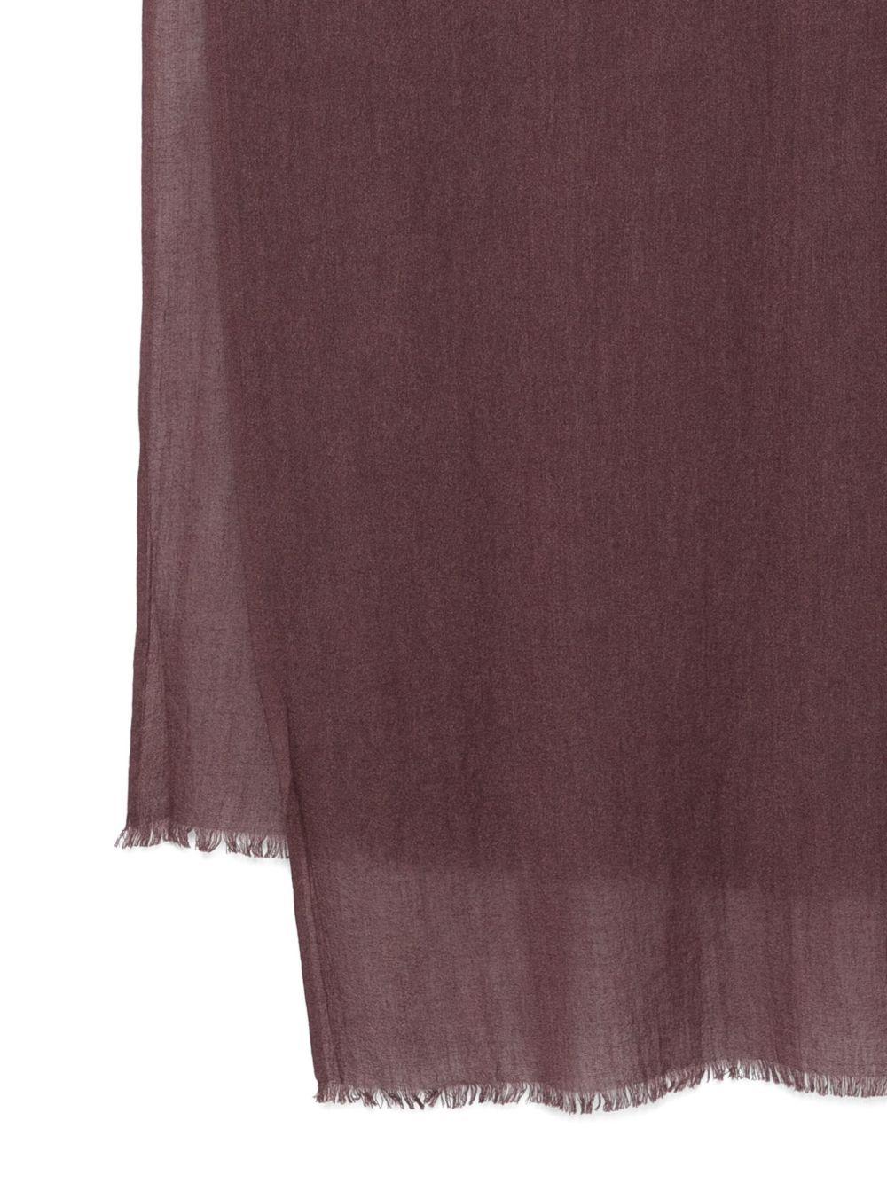 YERSE Foulard Johonson in misto lana bordeaux