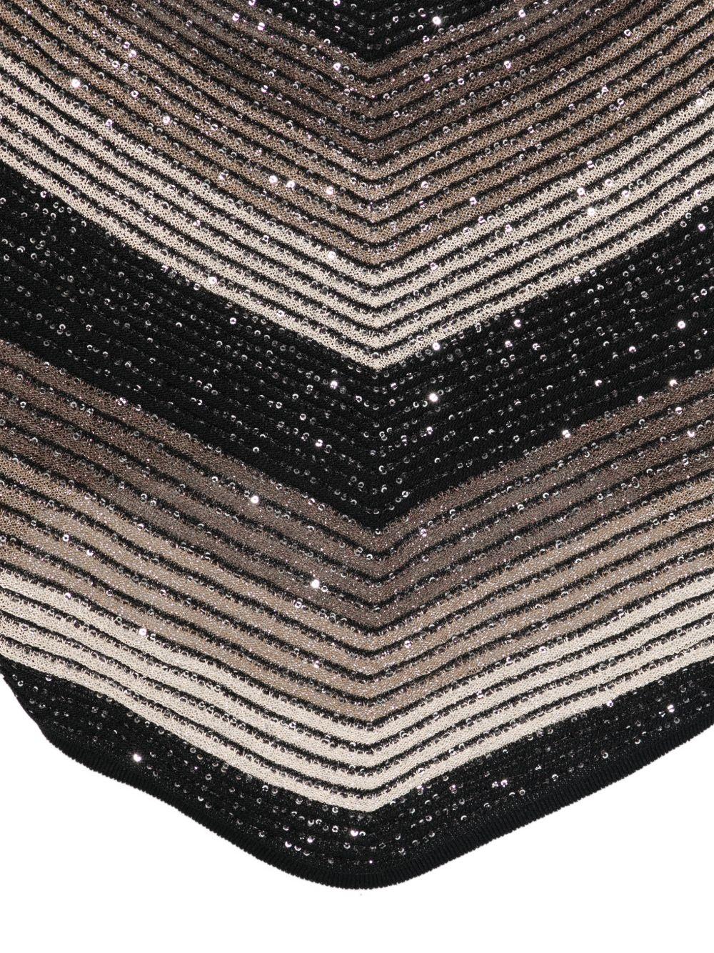 D EXTERIOR Top con spalline a righe con paillettes