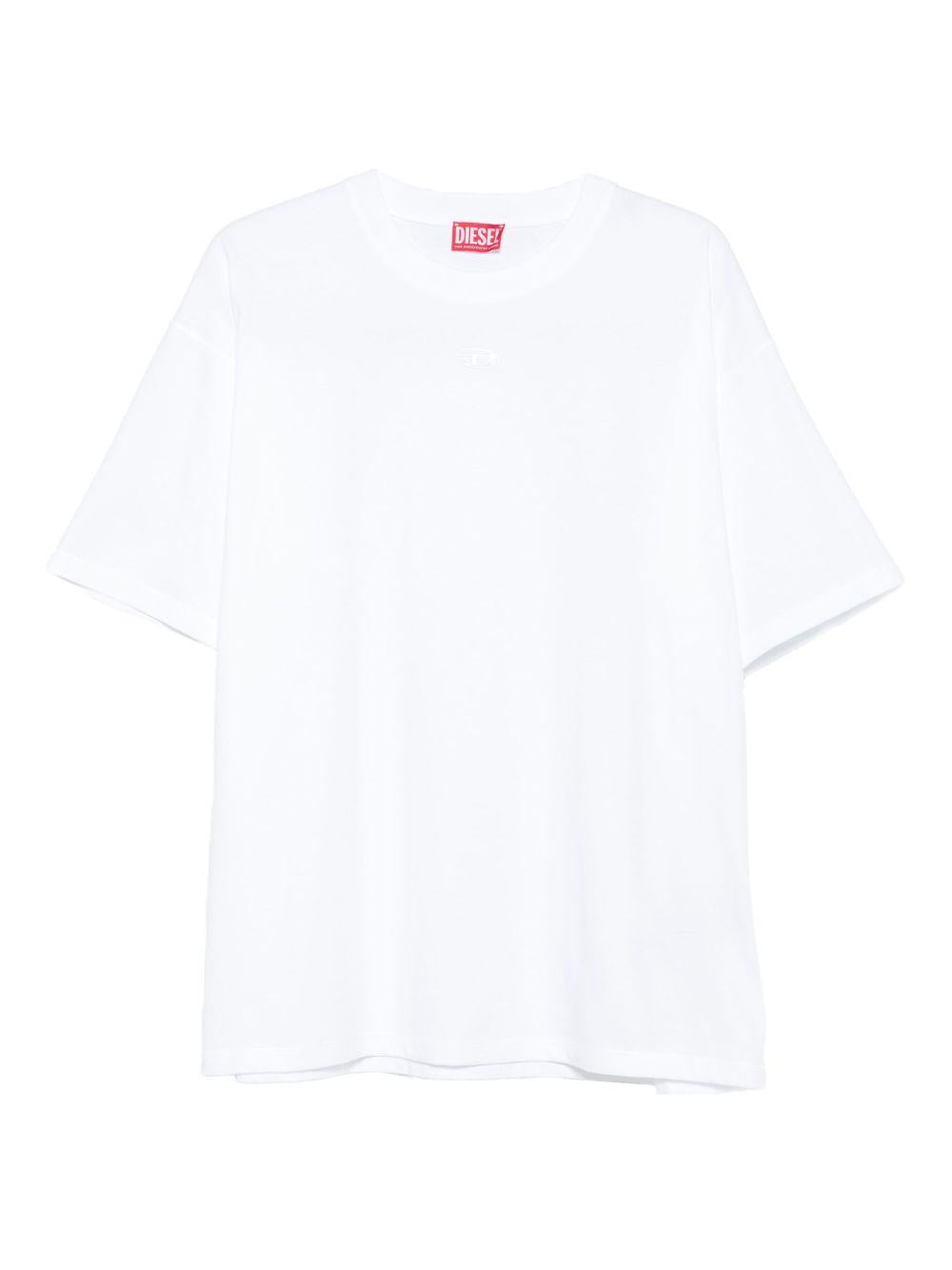 DIESEL T-shirt bianca in cotone a maniche corte