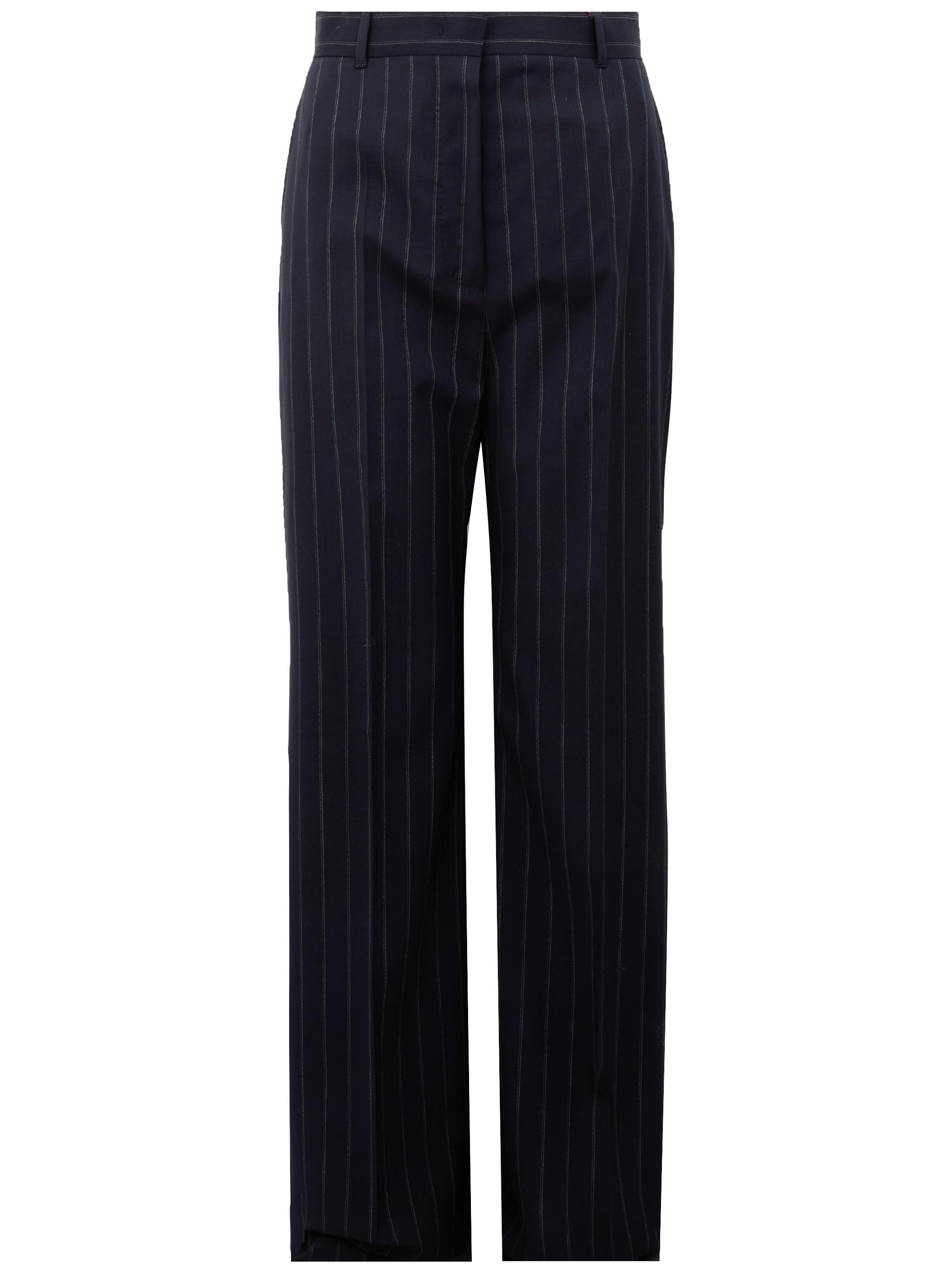 MAX MARA STUDIO Pantaloni Enfasi gessati blu