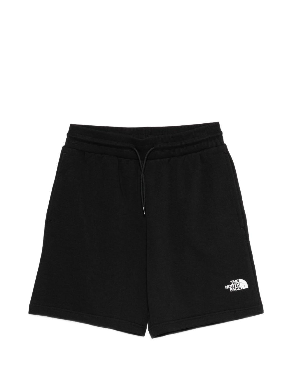 THE NORTH FACE Shorts nero con logo ricamato