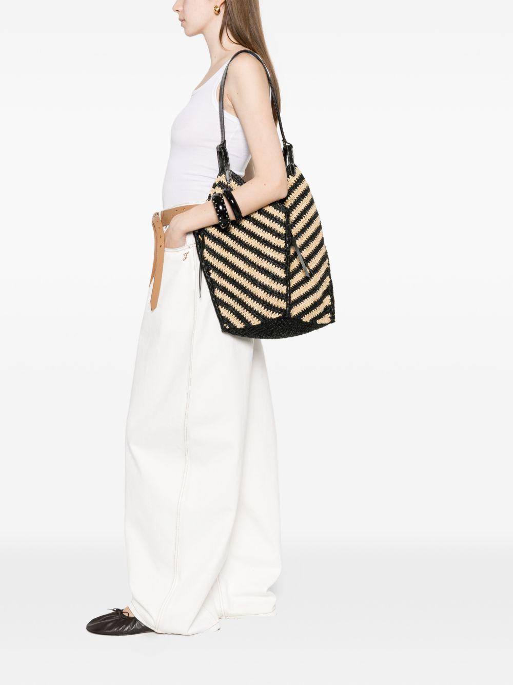 ISABEL MARANT Borsa a spalla in rafia e pelle