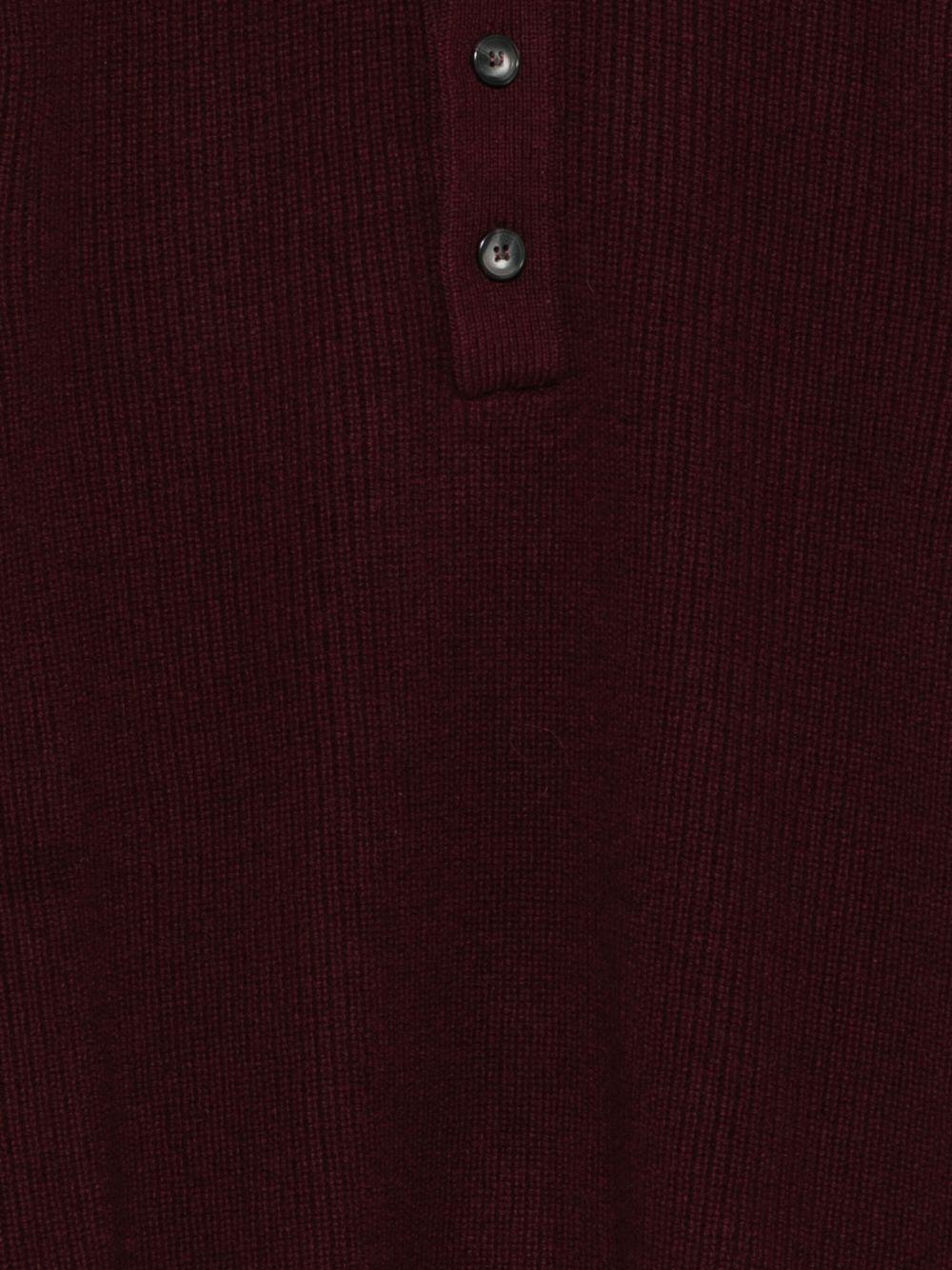 AMARANTO Maglia bordeaux con colletto