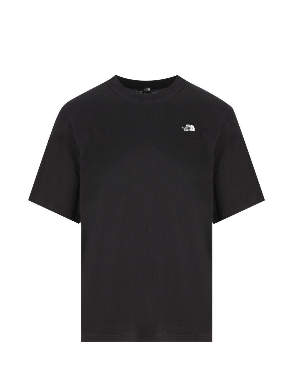 THE NORTH FACE T-shirt girocollo a maniche corte nera con logo bianco