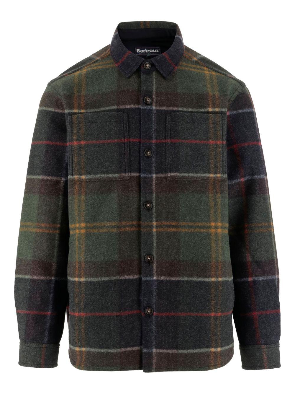 BARBOUR Camicia tartan verde