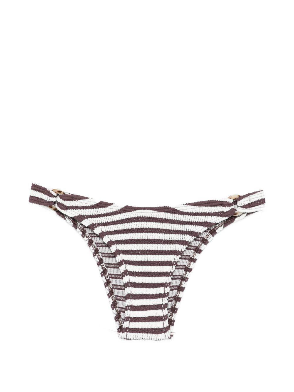BOND EYE Slip bikini Scene in spugna increspata a righe