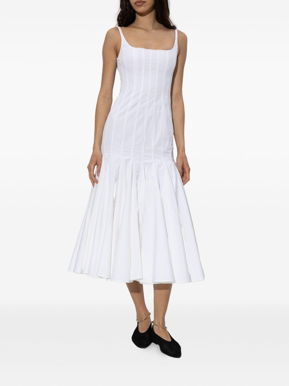 JACQUEMUS Abito midi Agave in cotone bianco