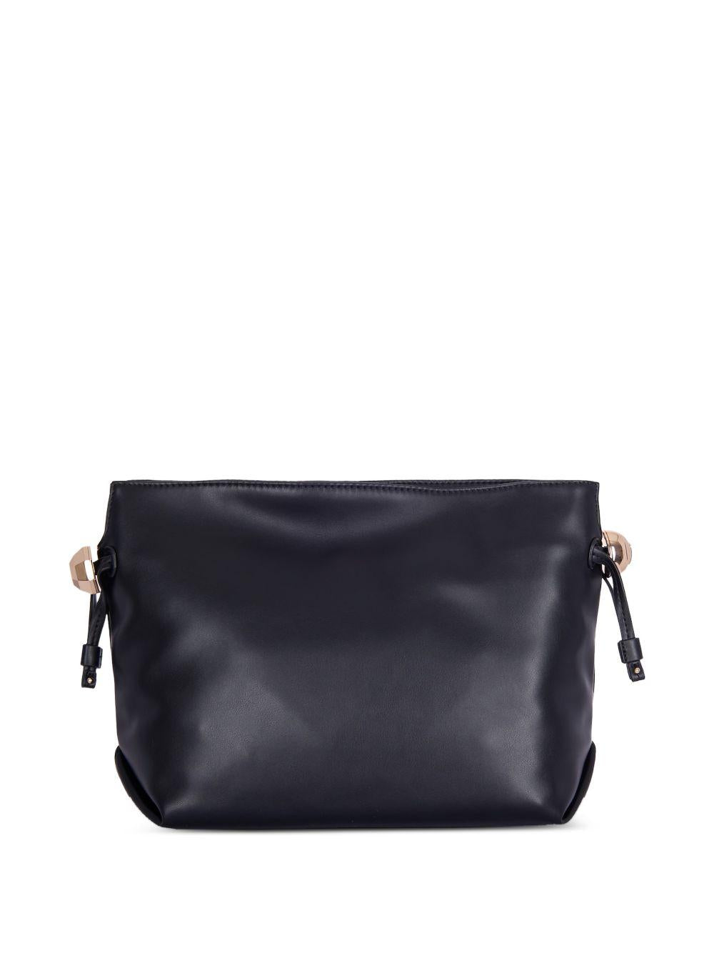 LIUJO Borsa a secchiello nera con coulisse