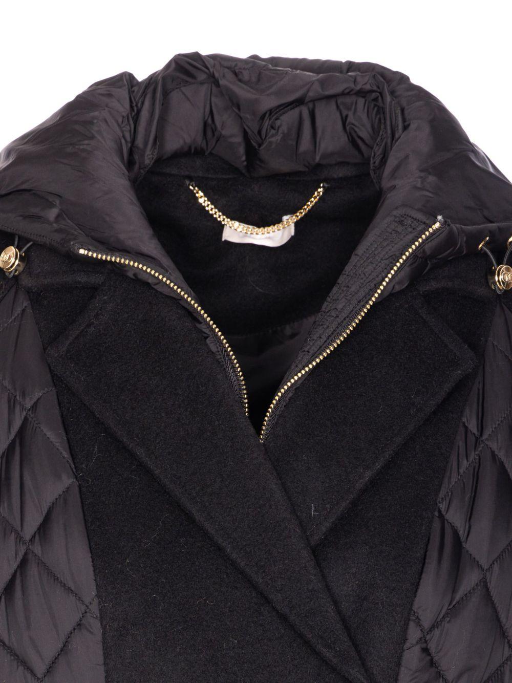 LIUJO Piumino lungo nero trapuntato