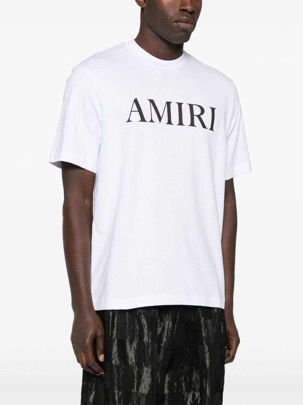 AMIRI T-shirt in cotone con stampa logo frontale