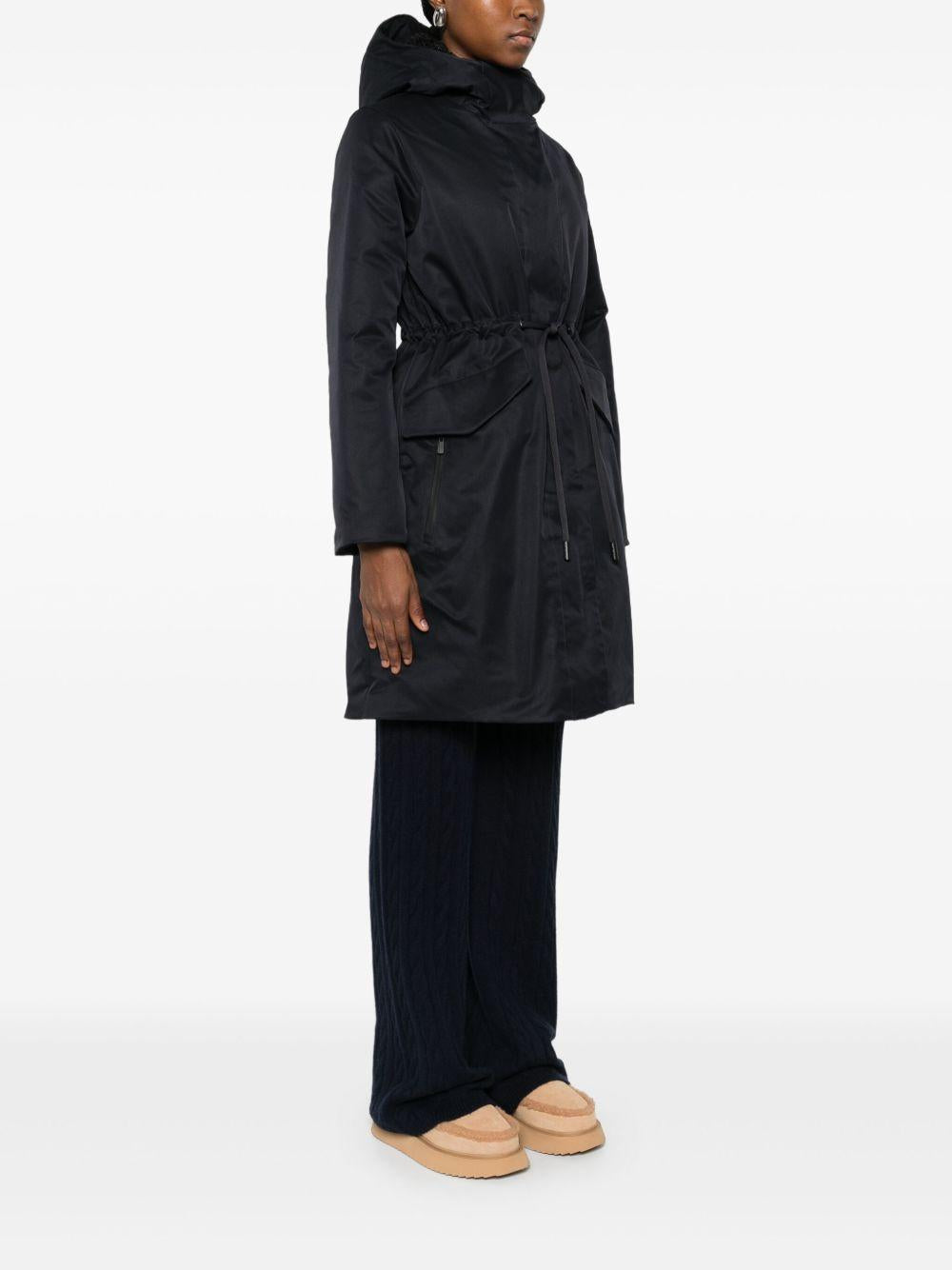 SAVE THE DUCK Parka lungo 'Joel' nero con elastico