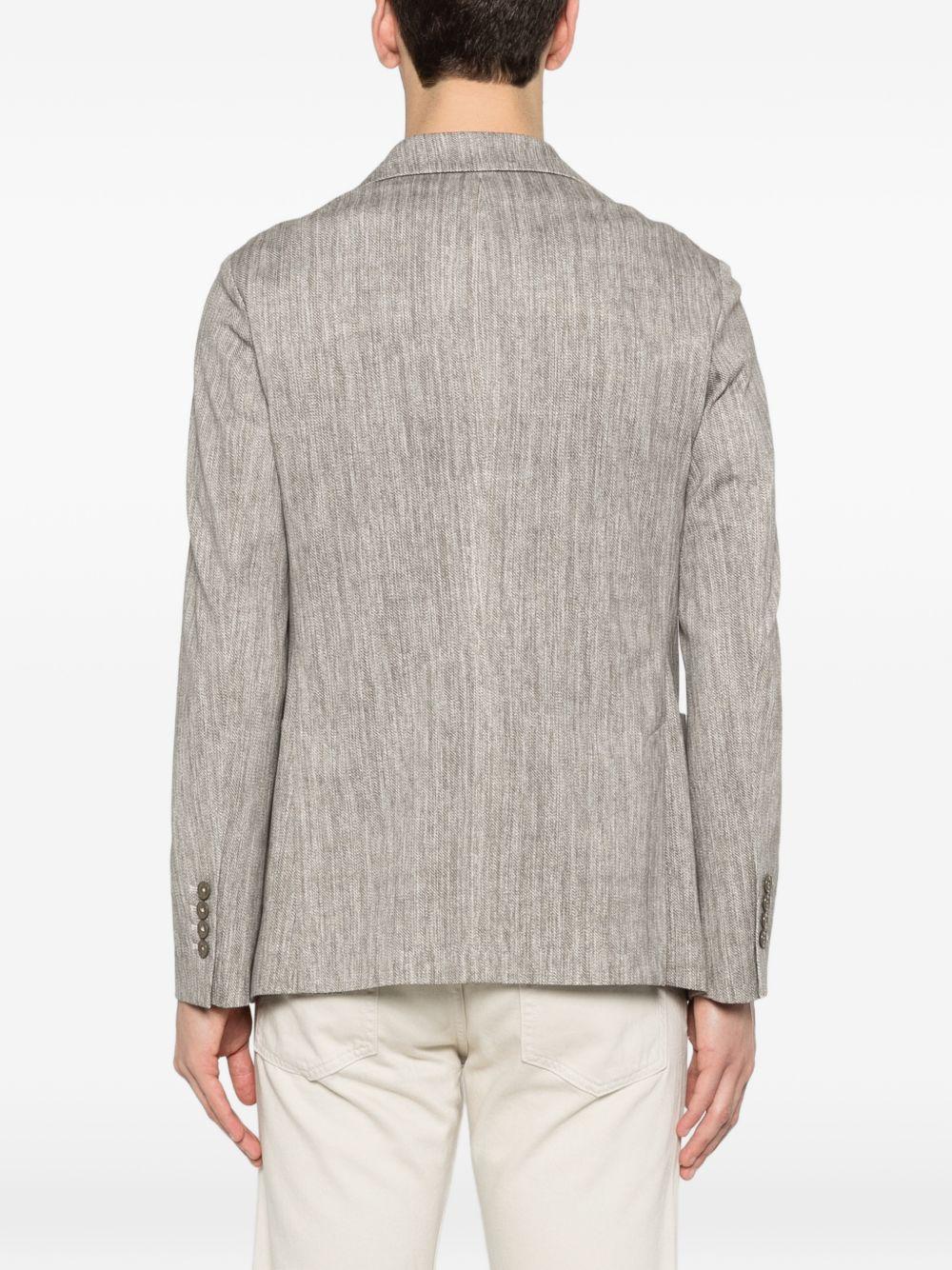 CIRCOLO 1901 Giacca Scrub monopetto in cotone beige con tasche