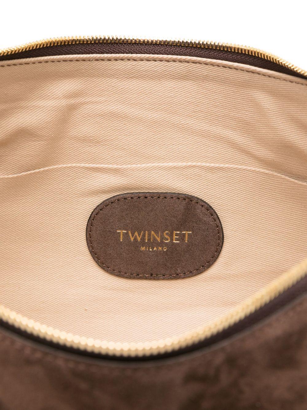 TWINSET Borsa hobo Liliane in pelle scamosciata marrone