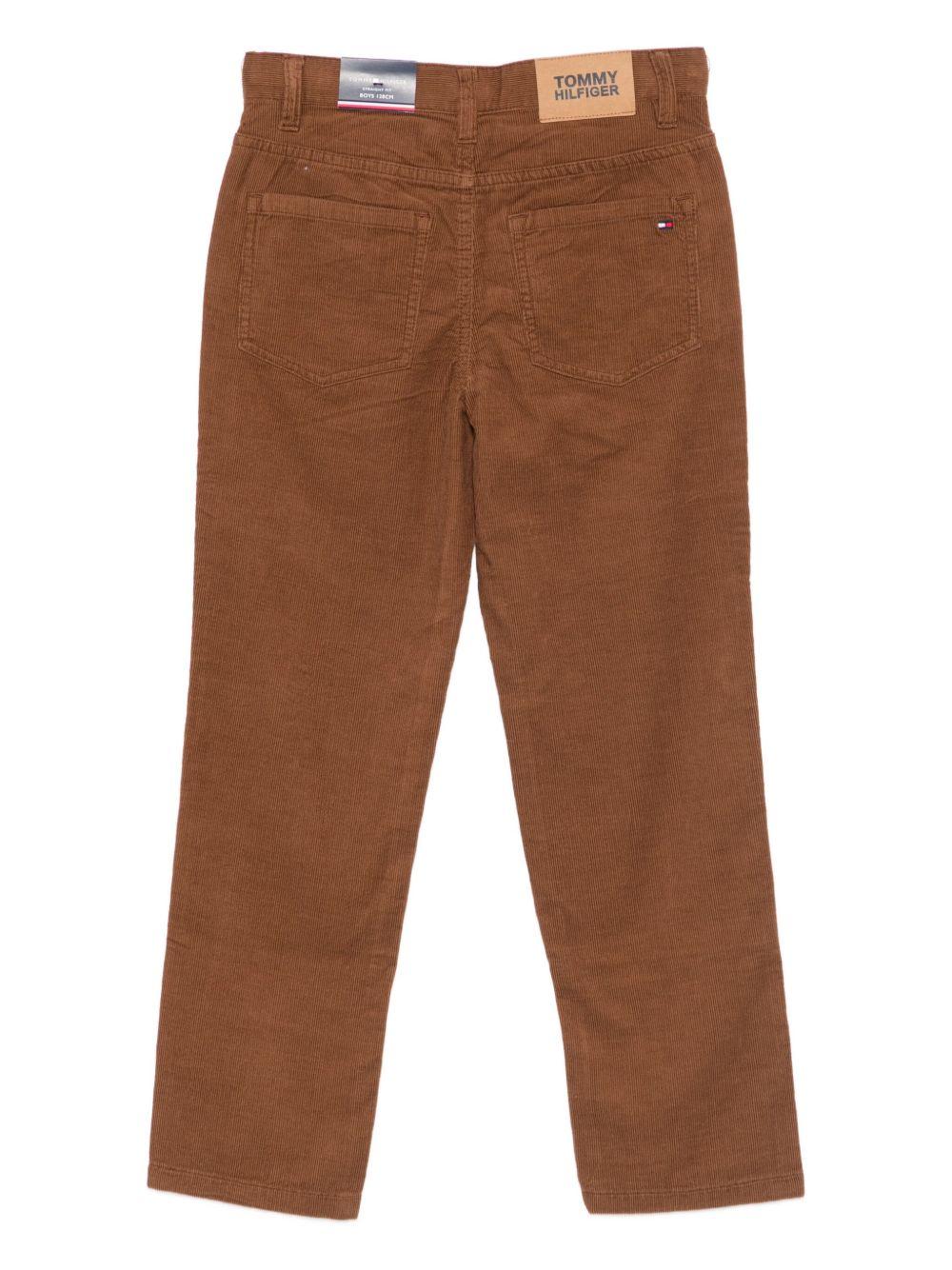 TOMMY HILFIGER Pantaloni in velluto a coste marroni