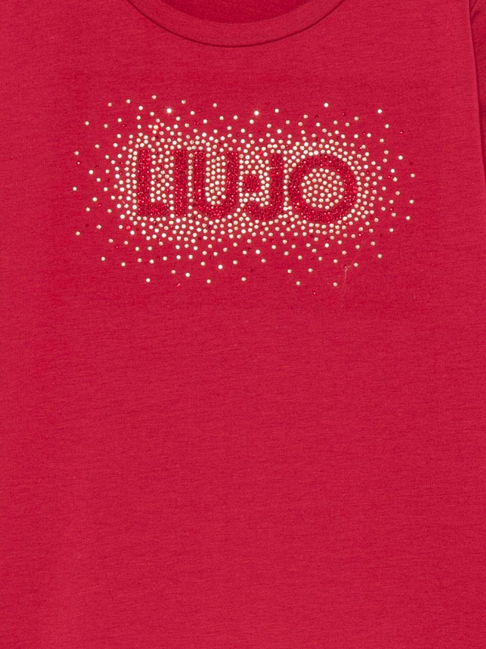 LIUJO Maglione rosso con dettaglio logo sul petto