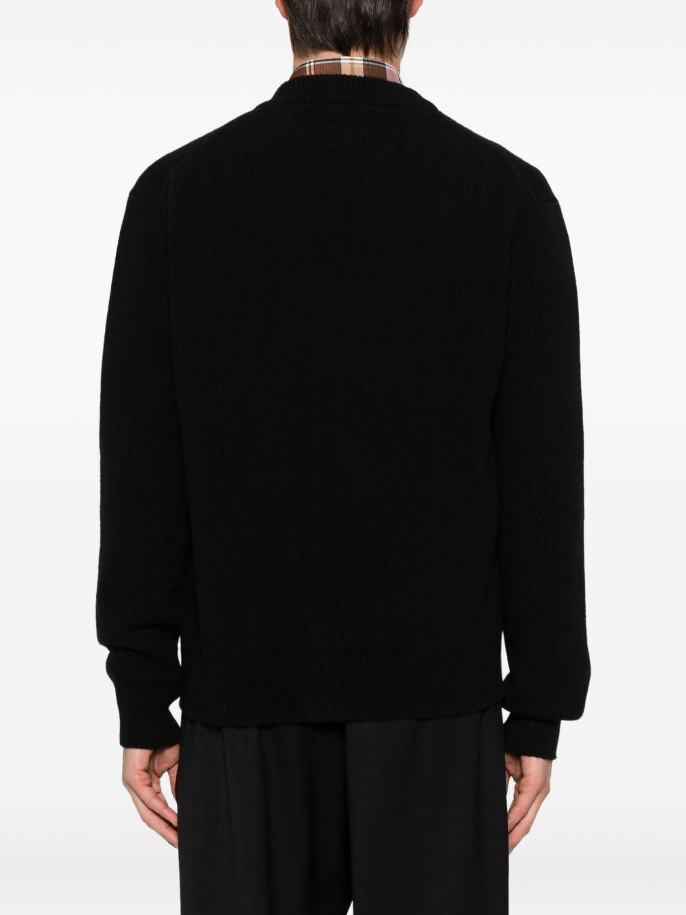 SEVEN GAUGE Cardigna nero in pura lana