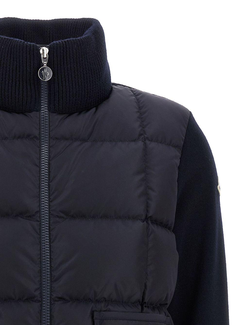 MONCLER Piumino con inserti in maglia