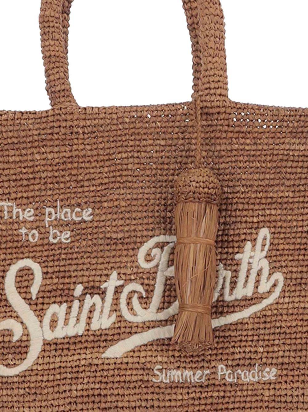MC2 SAINT BARTH Borsa Colette Raffia Fringes in rafia marrone