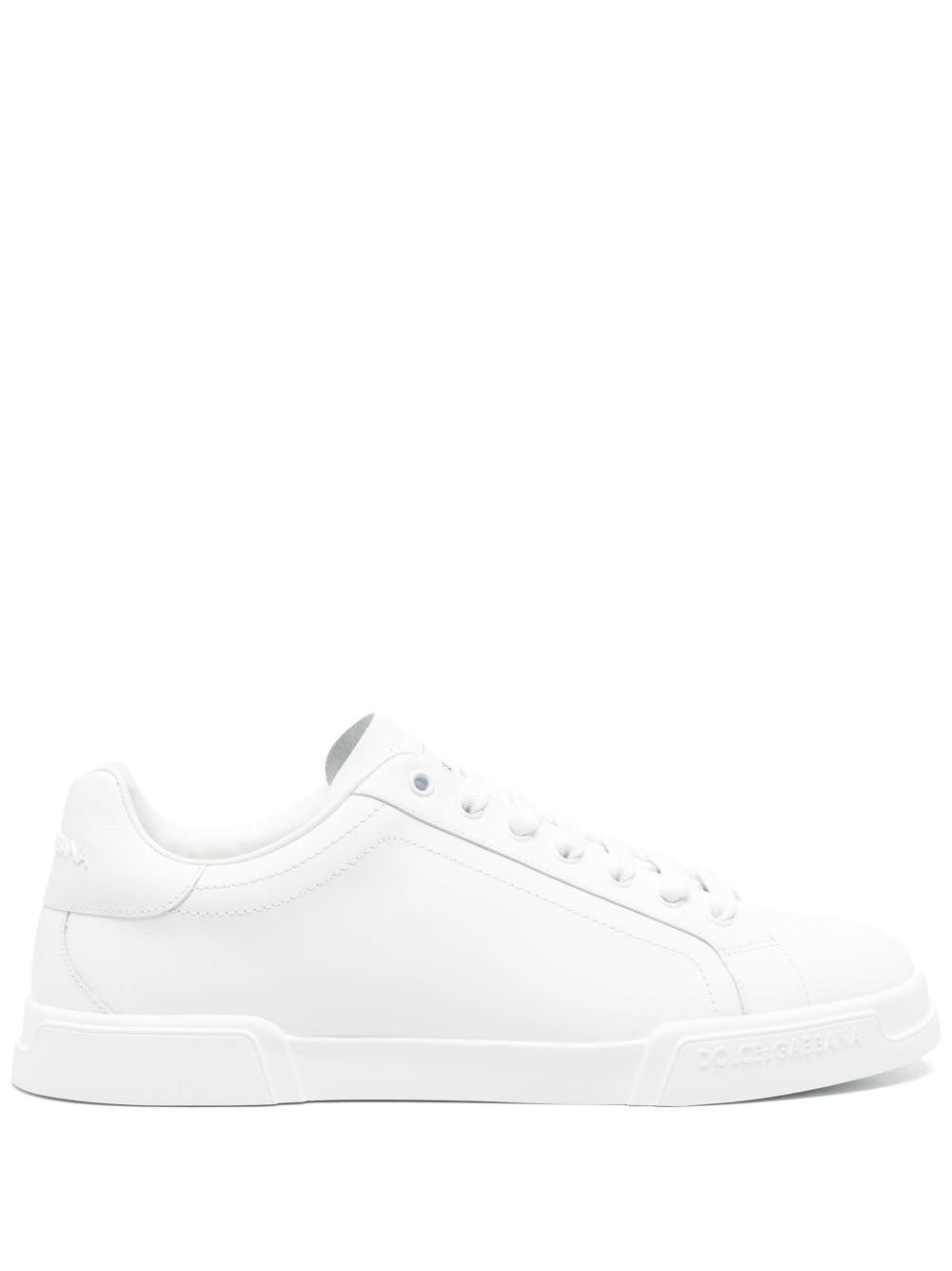 DOLCE e GABBANA Sneakers in pelle di vitello bianca